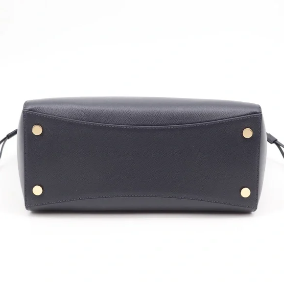 Michael Kors Voyager Leather Tote Shoulder Bag Admiral Blue Navy - Picture 11 of 16